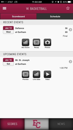 Earlham Athletics Front Row(圖3)-速報App