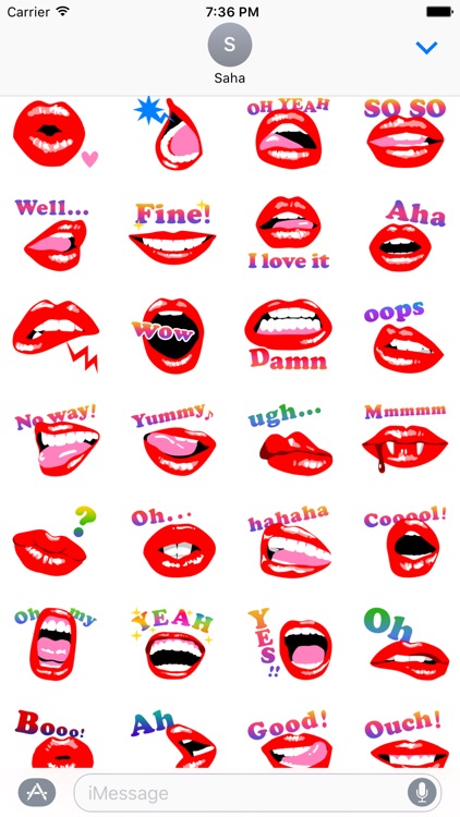 Sexy Lip Stickers for iMessage