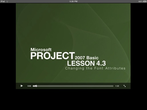 Video Training for Project 2007 HD screenshot 2