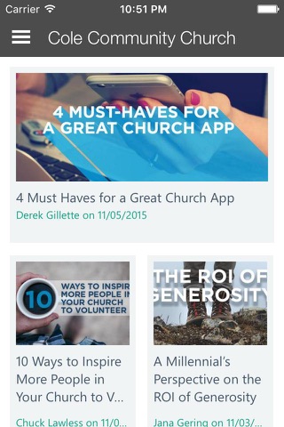 Cole Community Church screenshot 2