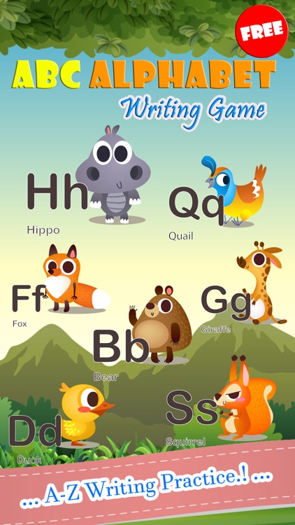 ABC Animals Writing Practice Letter Tracing Games