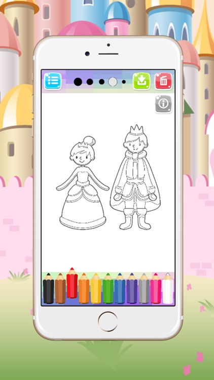 Princess Prince Coloring Book Games For Kids Free screenshot-3