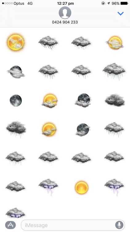 Weather Stickers for Message