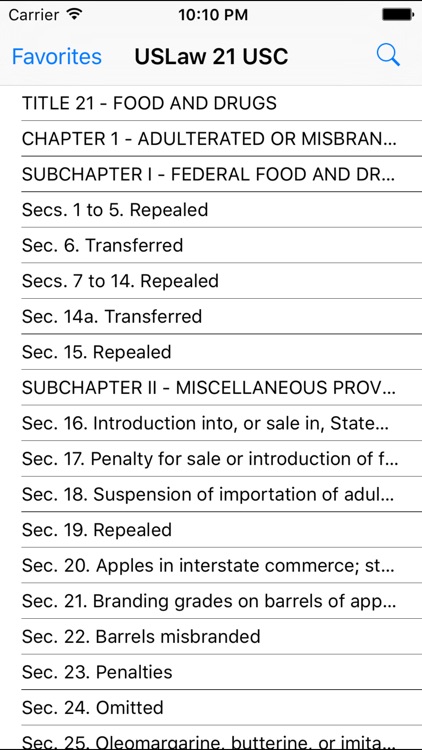 USLaw 21 USC - Federal Food/Drug Law