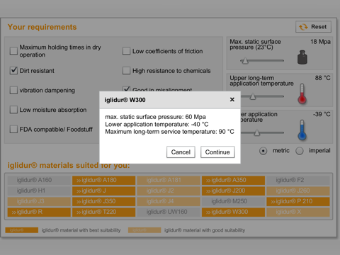 Bar stocks product finder screenshot 3