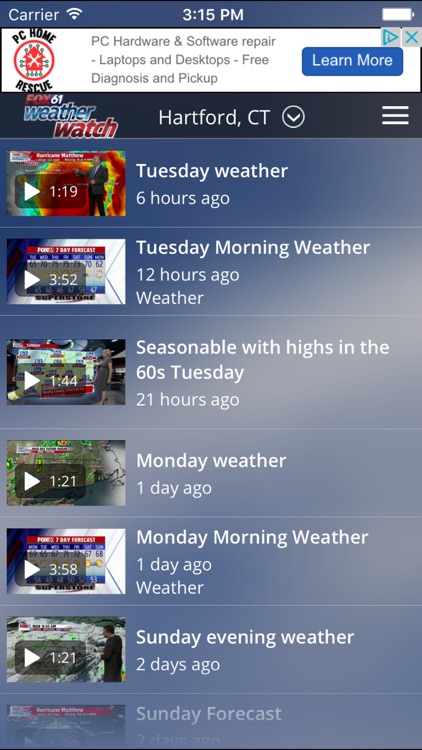 Fox61 Weather Watch