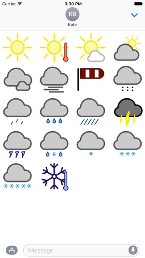 Weather Stickers for Messages