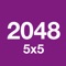 2048 5x5 Puzzle Free Game - Purple - 512 1024 2048 4096 8192