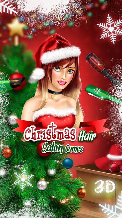 Christmas Hair Salon Games: Girls Hairstyle Studio