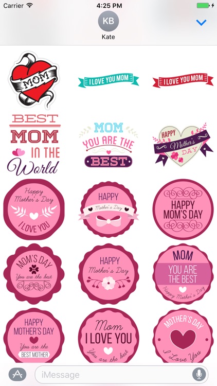 I love my Mom - stickers for iMessage screenshot-4
