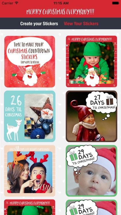 Best Christmas Countdown Stickers for iMessage