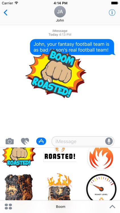 BOOM: Roasted Stickers for Burning Your Friends