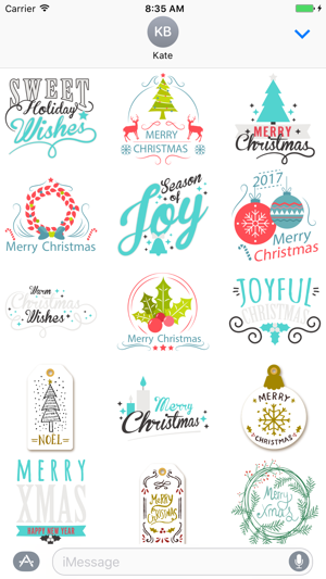 Merry Christmas label pack - Fx Sticker(圖2)-速報App