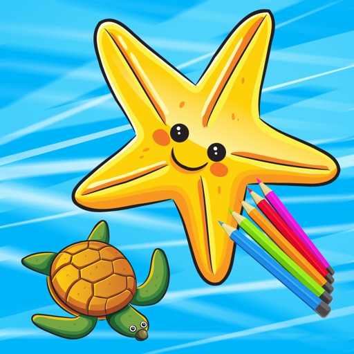 Underwater World Sea Animals Coloring Book For Boys Girls Toddlers Free iOS App