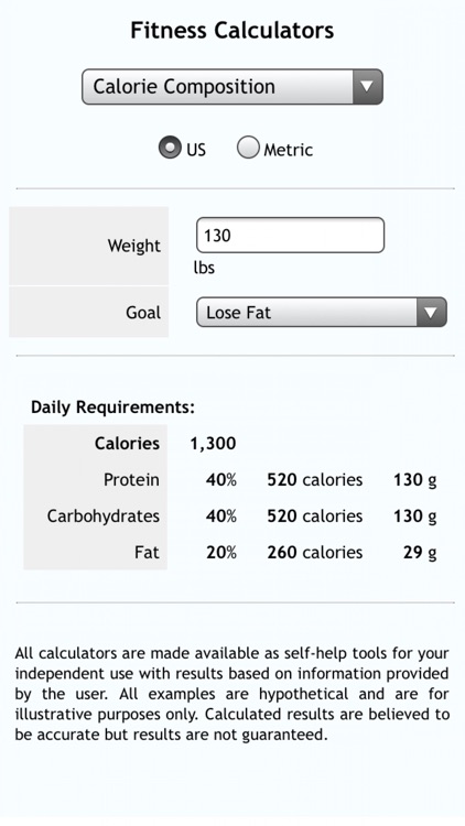 Fitness Calcs