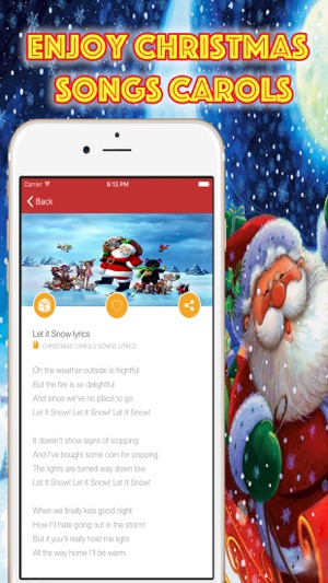 聖誕歌曲歌詞播放頌歌假日 - Christmas iphone Songs For Holiday(圖2)-速報App