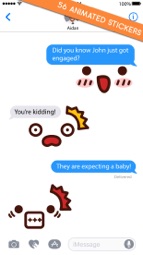 Doodle Faces - Animated Stickers Captura de tela 1