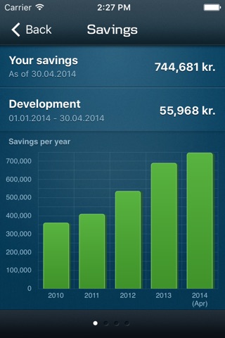 Mobilpension screenshot 2