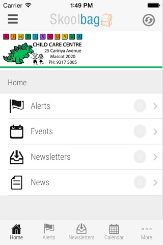 Kindisaurus Child Care Centre - Skoolbag screenshot 2