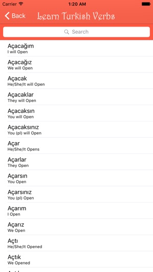Learn Turkish Verbs - Dictionary(圖2)-速報App