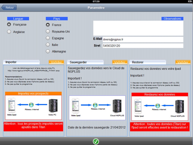 Gestion des prospects Tablet PRO screenshot-4