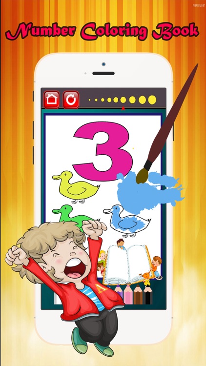 Coloring Book: 123 Write Learn English Number Page