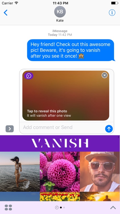 Vanish - Send Self-Destructing Photos in iMessage