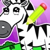 Little Zebra Adventure Coloring Page Game For Kids