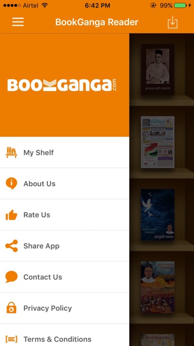 How to cancel & delete BookGanga Reader from iphone & ipad 1