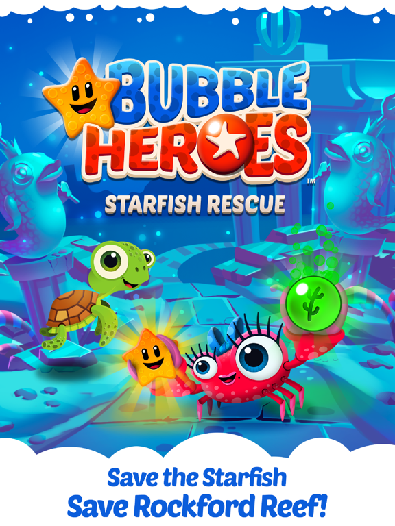 Игра Bubble Heroes: Starfish Rescue