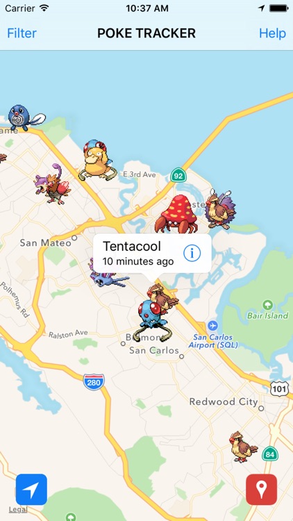 pokemon go live map app ios