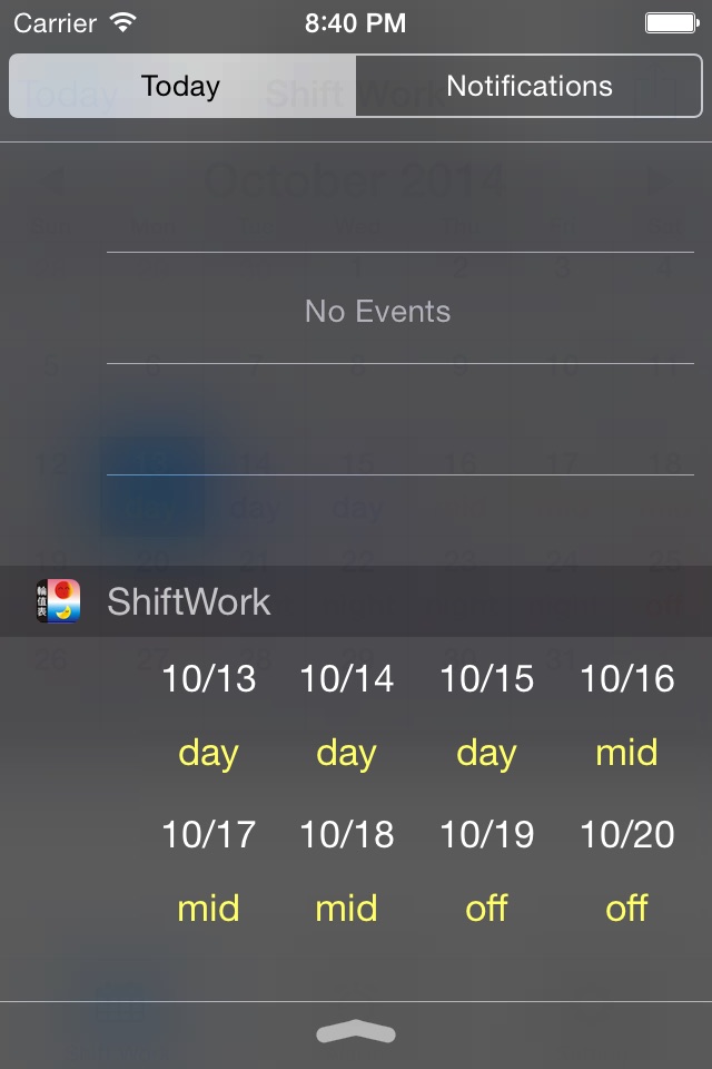 Shift worker's calendar Lite screenshot 2