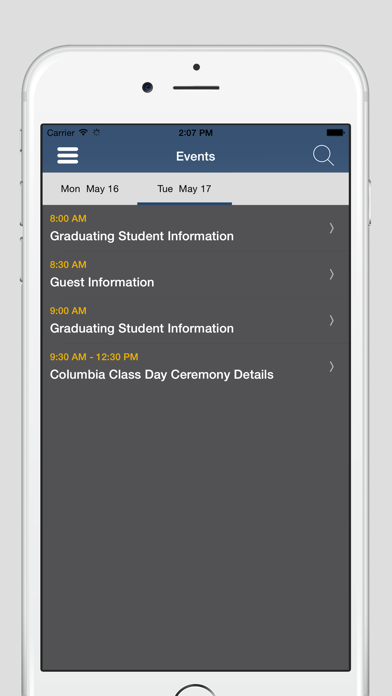 How to cancel & delete Columbia University Commencement Week 2016 from iphone & ipad 3