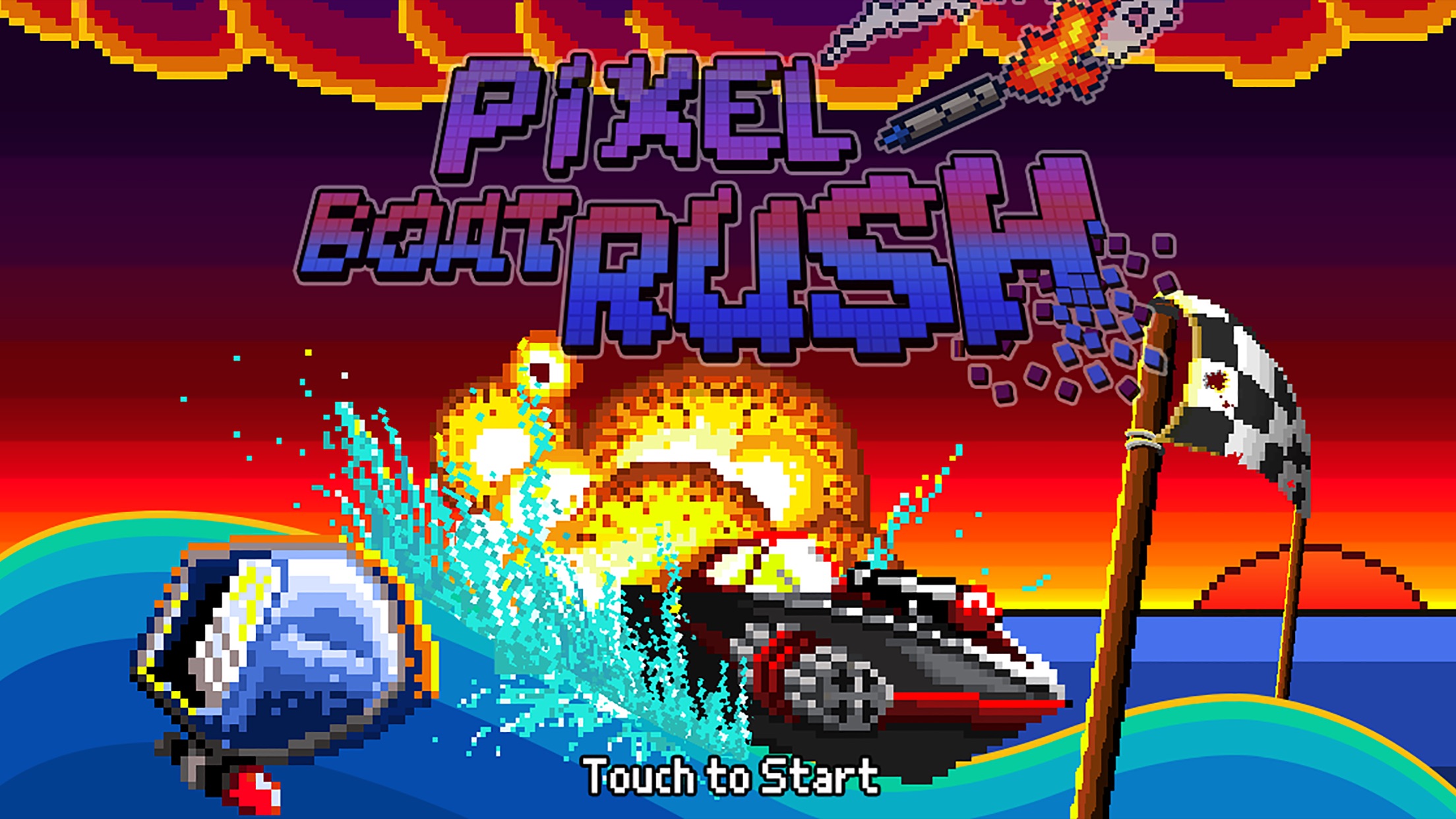 Screenshot do app Pixel Boat Rush