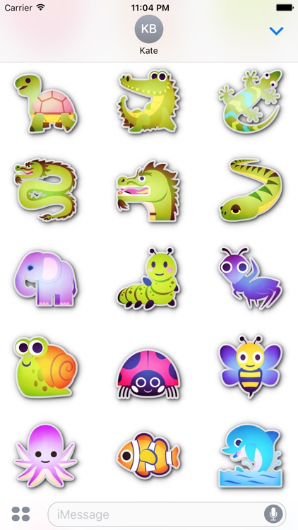Animals emoticons • Stickers for iMessage screenshot-4