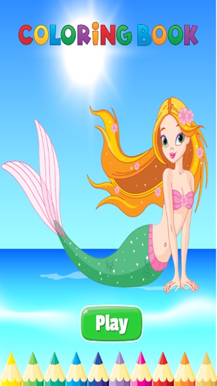 Mermaid Beach Coloring Book - Activties For Kid