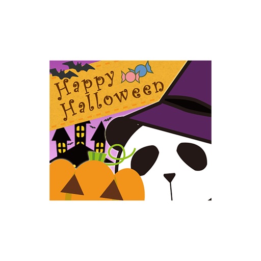 Happy Panda Halloween Stickers