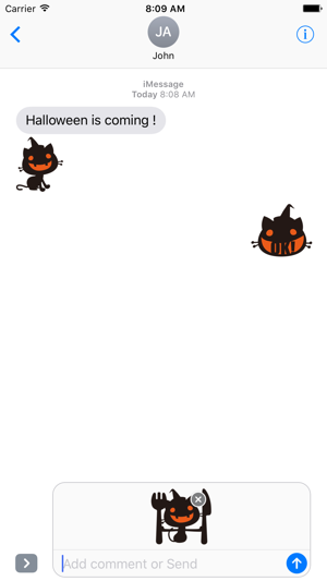 Pumpkin Cat Halloween Sticker(圖4)-速報App