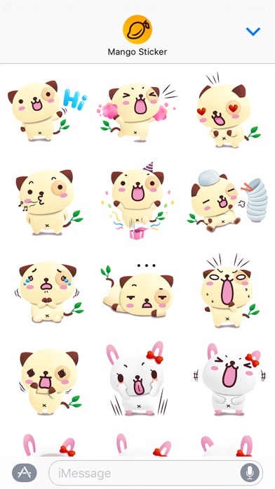 パンダドッグ & フレンズ 3D (Pandadog) - Mango Stickerのスクリーンショット1 パンダドッグ & フレンズ 3D (Pandadog) - Mango Stickerのスクリーンショット1