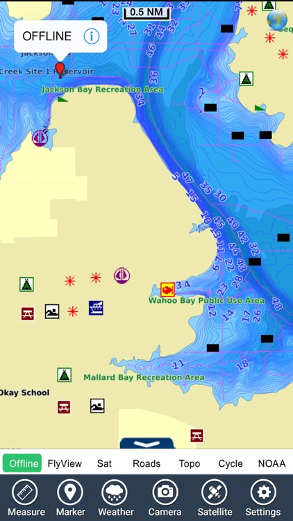 Lake Fort Gibson Oklahoma GPS chart Navigator