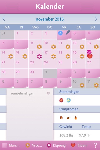 Period Diary Ovulation Tracker screenshot 2