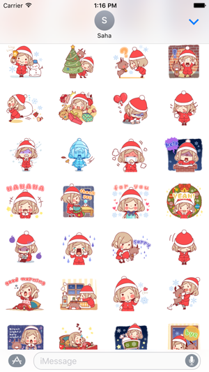 Merry Christmas Stickers for Girl(圖2)-速報App