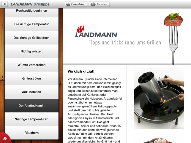 ‎Grillen – Grillrezepte und Grilltipps von Landmann Screenshot