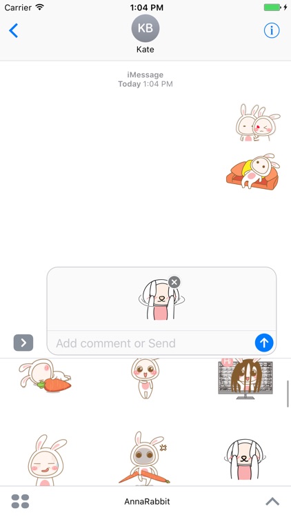 Anna Rabbit animated stickers