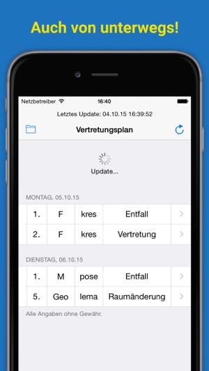 HiSchool - Dein Vertretungsplan(圖2)-速報App