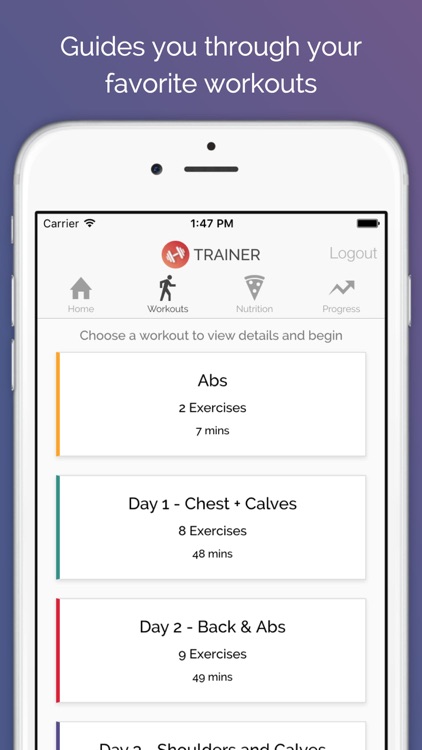 Trainer - Workout & Nutrition
