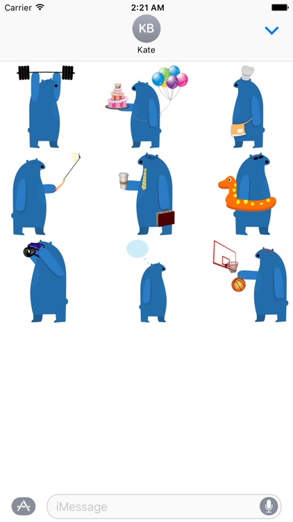 Blue Bear Stickers