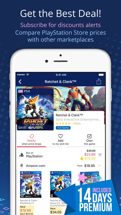 PS Deals+ - Games Price Alerts for PS4, PS3, Vita