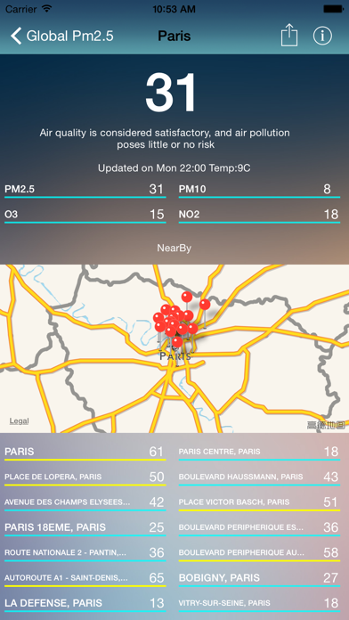 iAirQuality --Global Air Quality Index Pm2.5,pm10 Screenshot 4