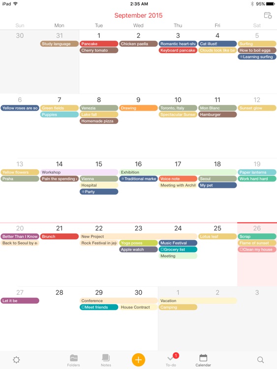 Awesome Note 2 for iPad (+To-do/Calendar/Task) screenshot-3